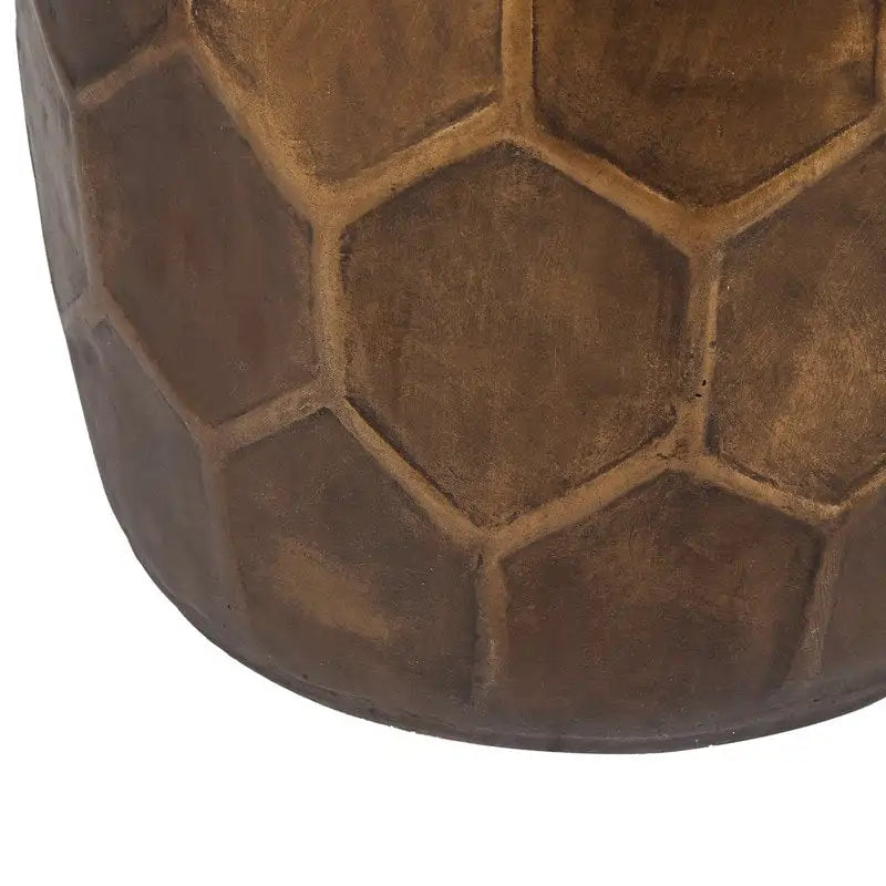 Table d'appoint ou tabouret d'extérieur rond en cuivre pour patio