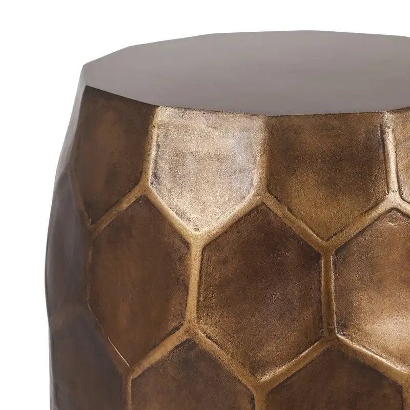 Table d'appoint ou tabouret d'extérieur rond en cuivre pour patio