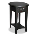 Table d'appoint ovale en bois dur