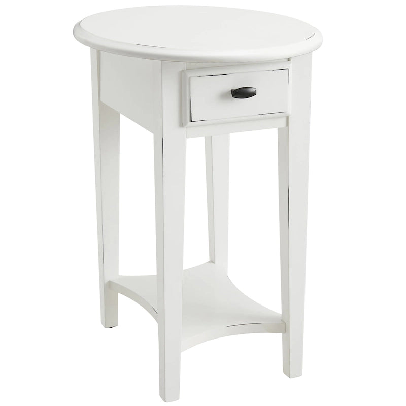 Table d'appoint ovale en bois dur