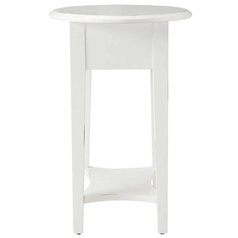 Table d'appoint ovale en bois dur