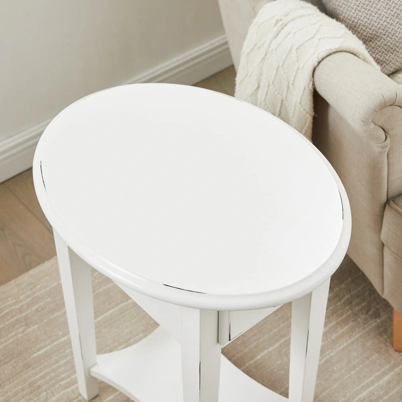 Table d'appoint ovale en bois dur