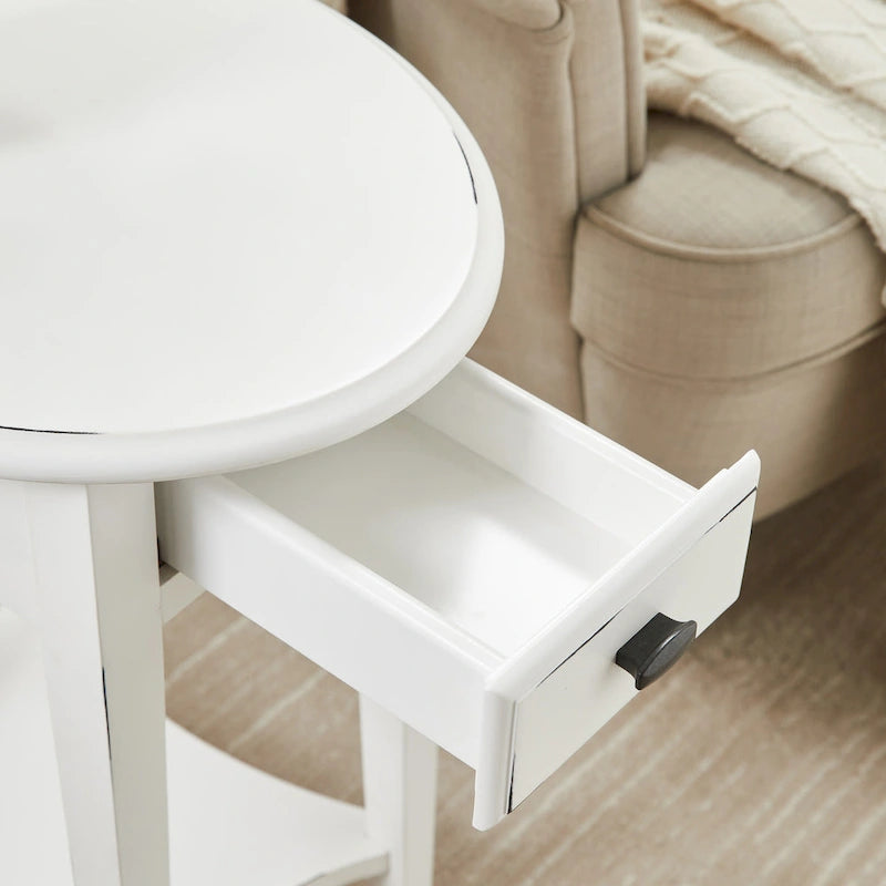 Table d'appoint ovale en bois dur