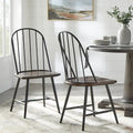 Chaises de salle à manger à barreaux en matériaux mixtes (lot de 2)