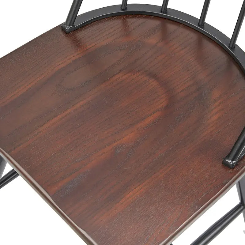 Chaises de salle à manger à barreaux en matériaux mixtes (lot de 2)