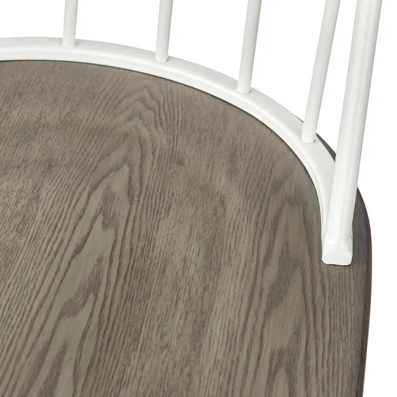 Chaises de salle à manger à barreaux en matériaux mixtes (lot de 2)