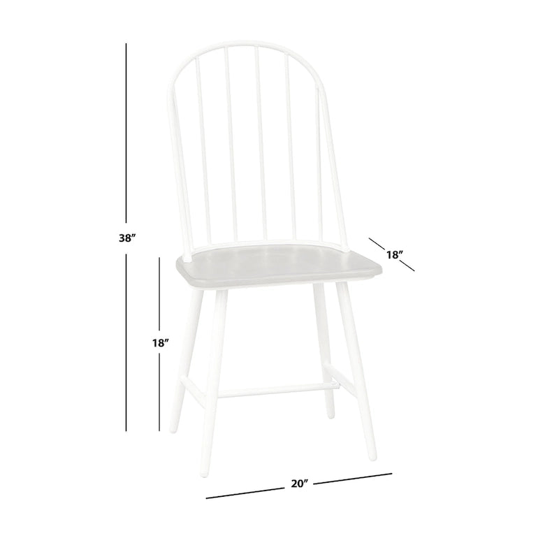 Chaises de salle à manger à barreaux en matériaux mixtes (lot de 2)