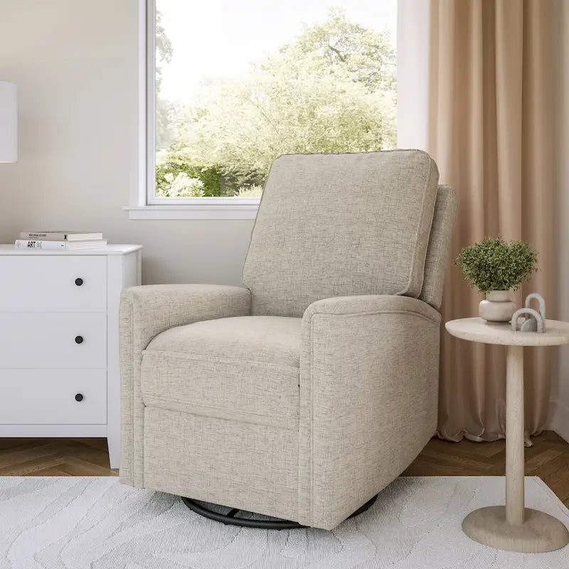 Fauteuil inclinable, pivotant et coulissant avec repose-pieds
