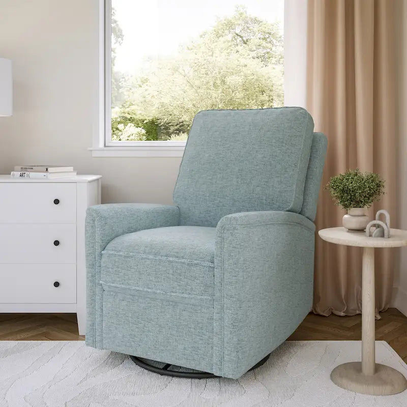 Fauteuil inclinable, pivotant et coulissant avec repose-pieds