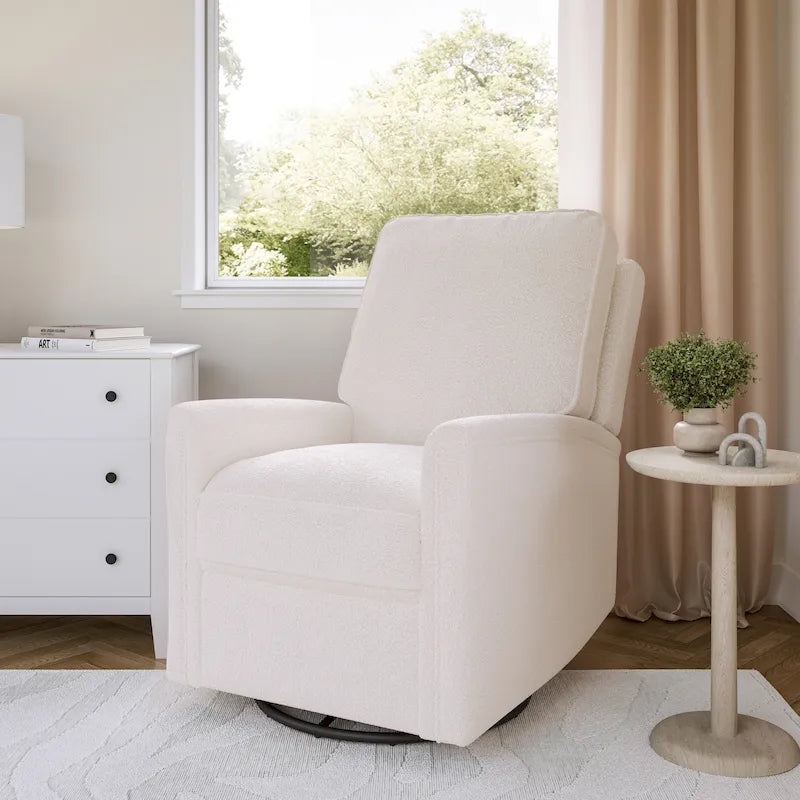 Fauteuil inclinable, pivotant et coulissant avec repose-pieds