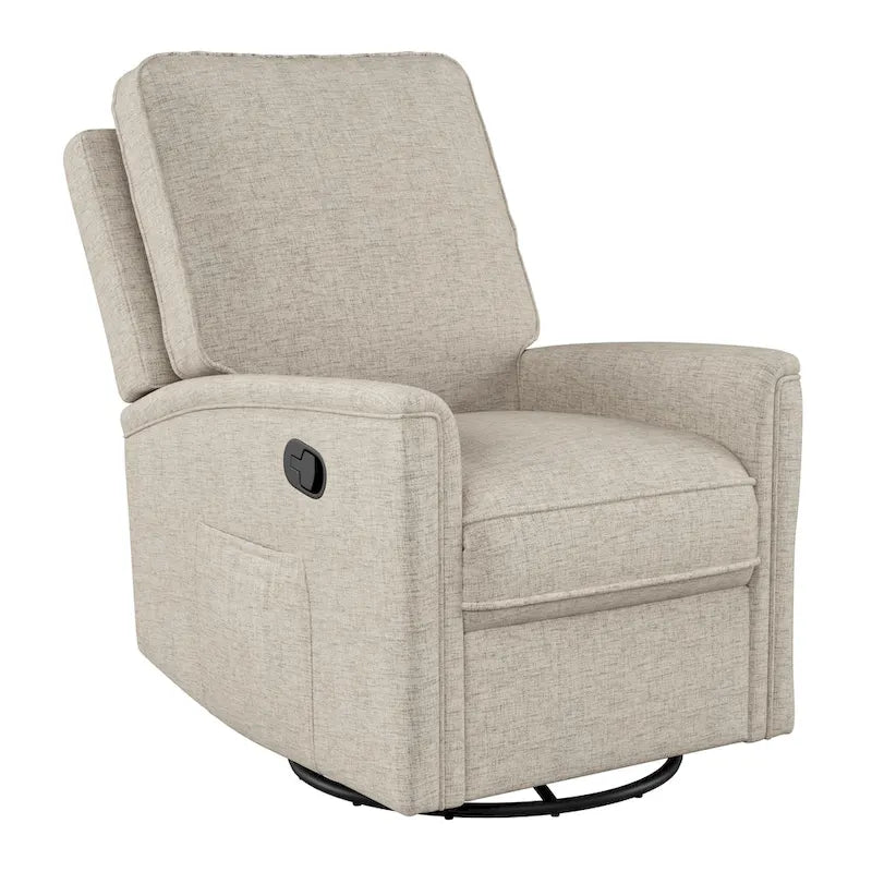 Fauteuil inclinable, pivotant et coulissant avec repose-pieds