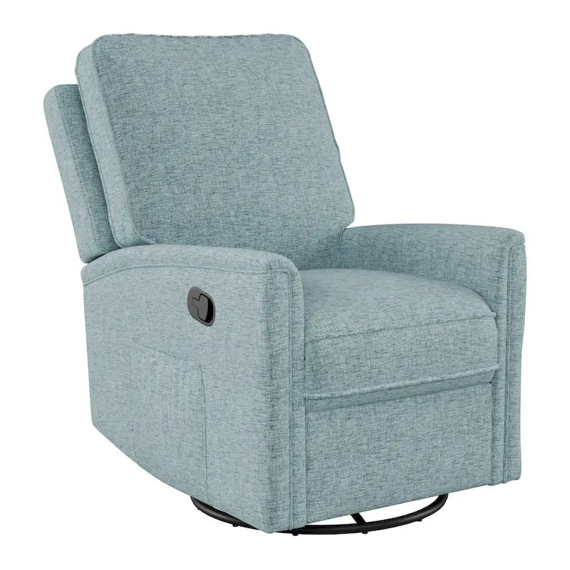 Fauteuil inclinable, pivotant et coulissant avec repose-pieds