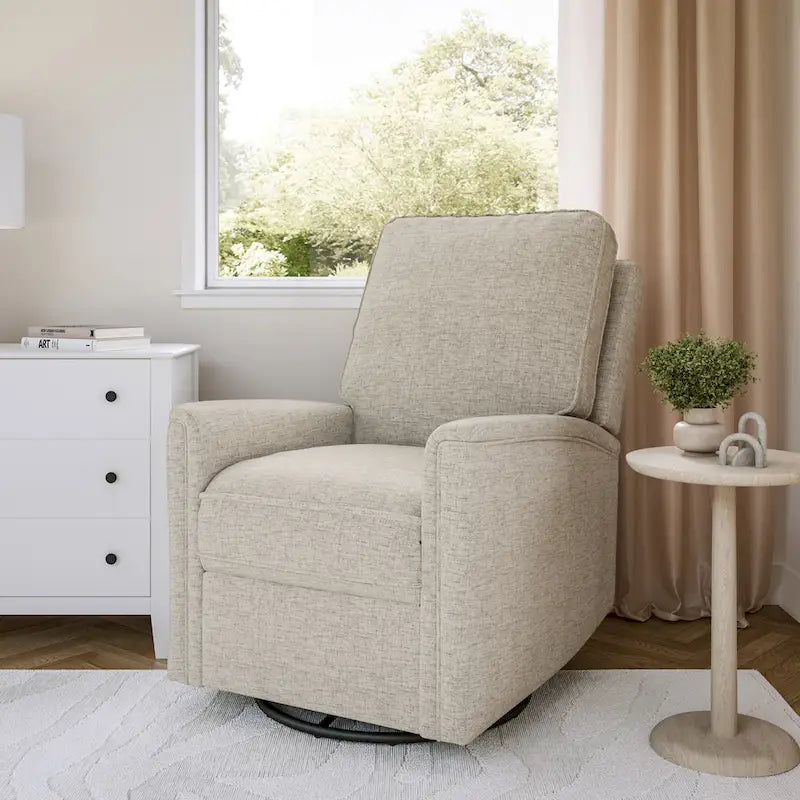 Fauteuil inclinable, pivotant et coulissant avec repose-pieds