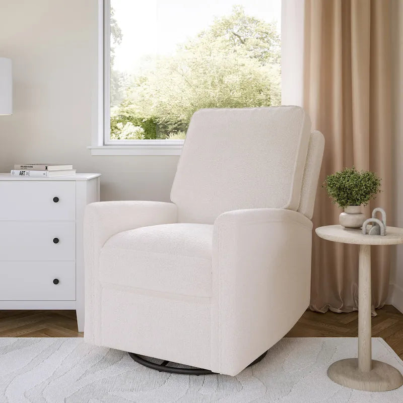Fauteuil inclinable, pivotant et coulissant avec repose-pieds