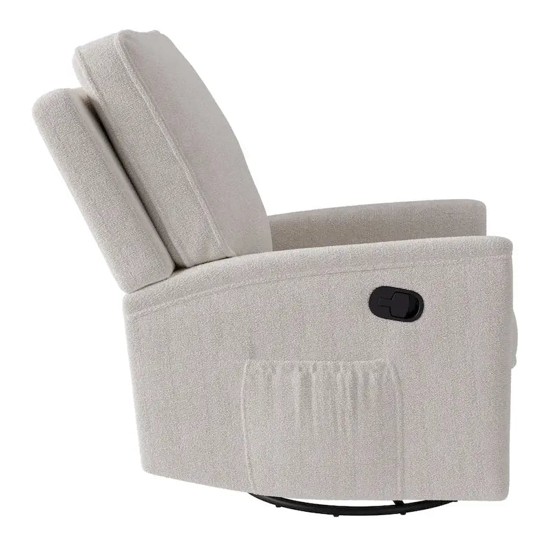 Fauteuil inclinable, pivotant et coulissant avec repose-pieds