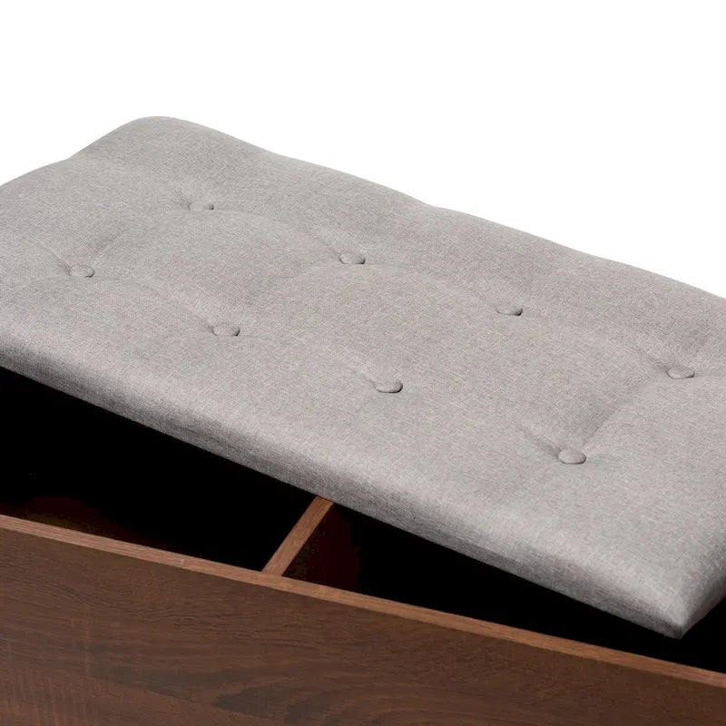 Banc à chaussures 1 tiroir du milieu du siècle par