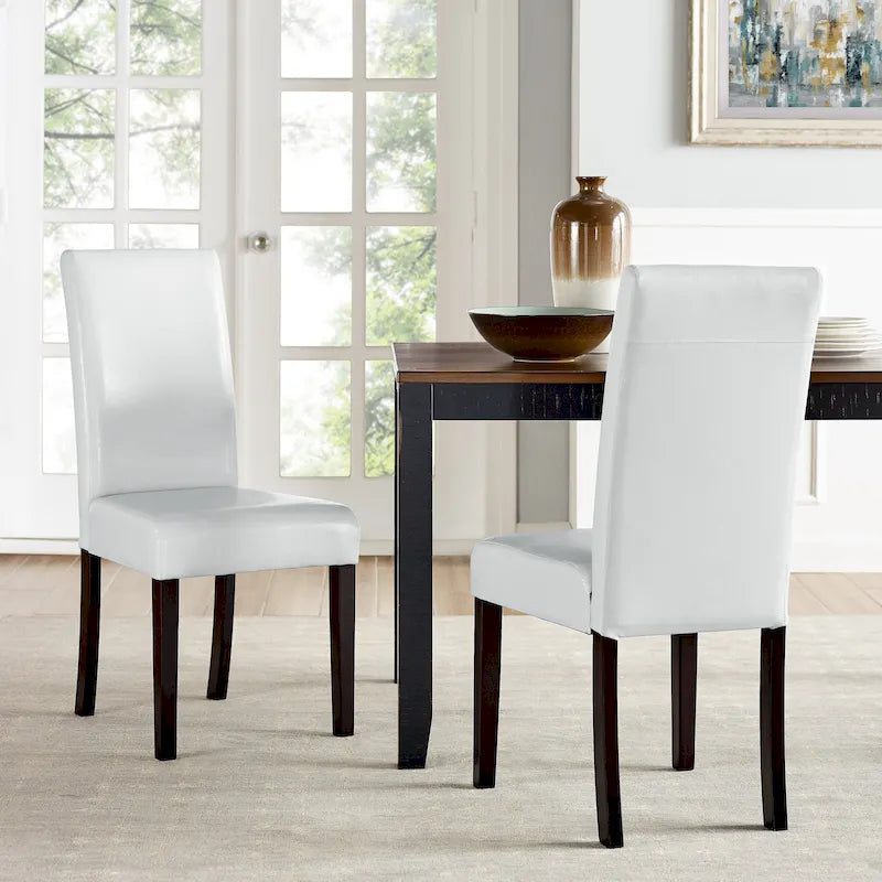 Chaises de salle à manger Parson en similicuir (Lot de 2)