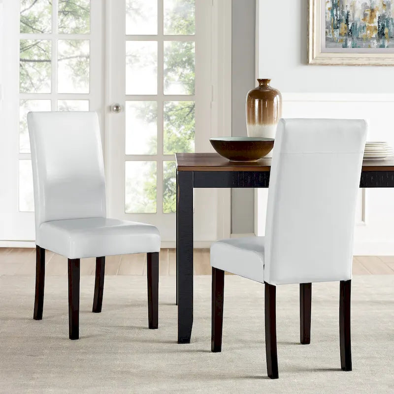Chaises de salle à manger Parson en similicuir (Lot de 2)