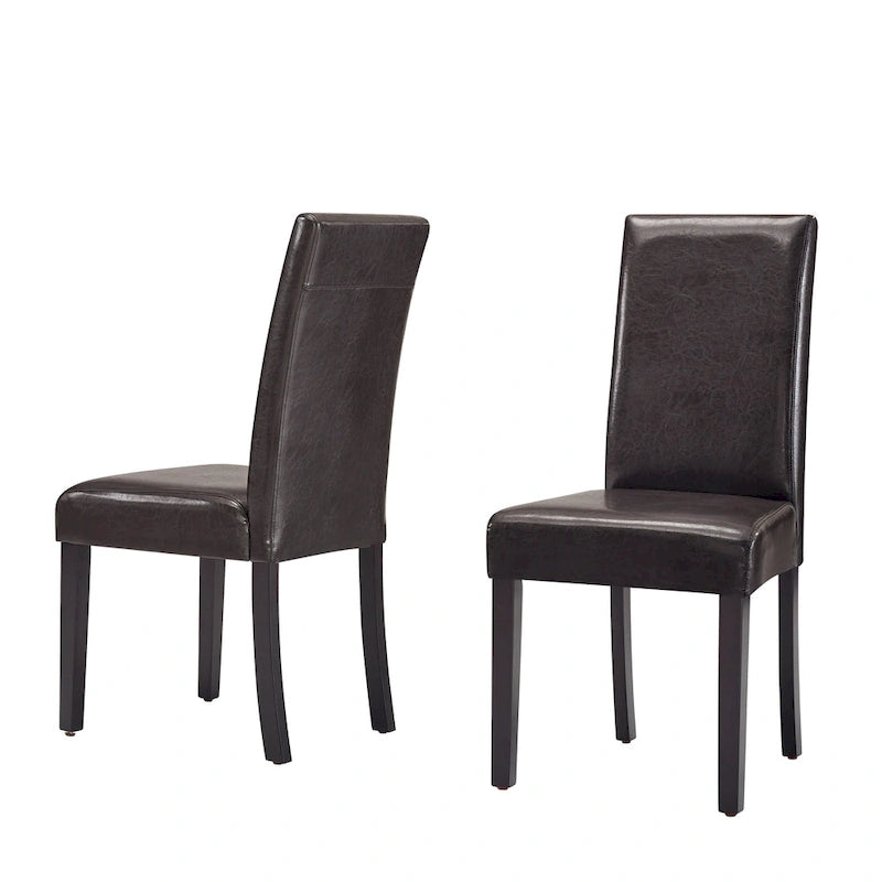 Chaises de salle à manger Parson en similicuir (Lot de 2)