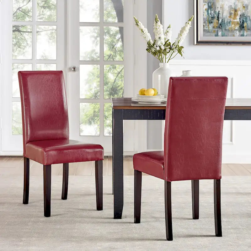 Chaises de salle à manger Parson en similicuir (Lot de 2)