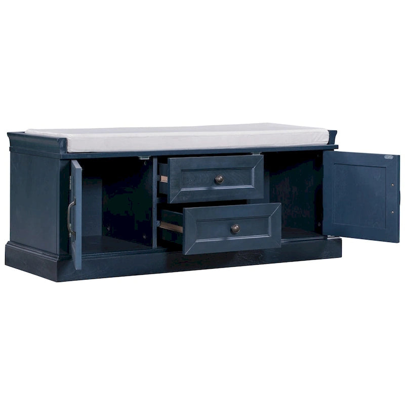 Banc de rangement avec coussin amovible