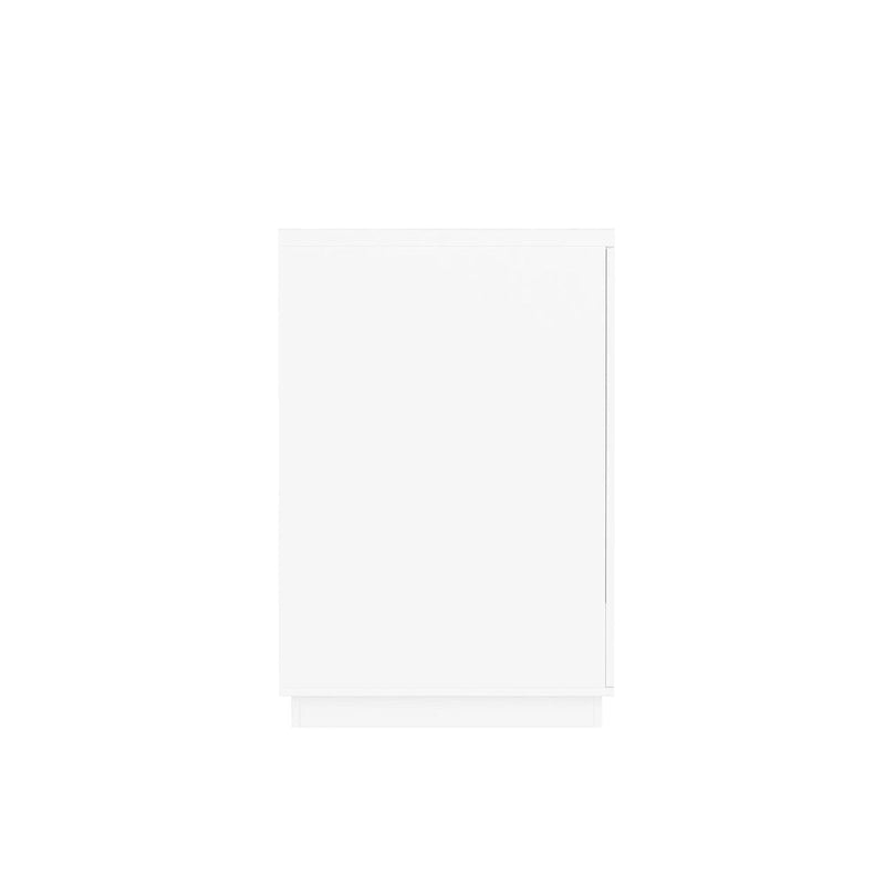 Îlot de cuisine 63W avec rangement blanc, tiroirs et placards - 63