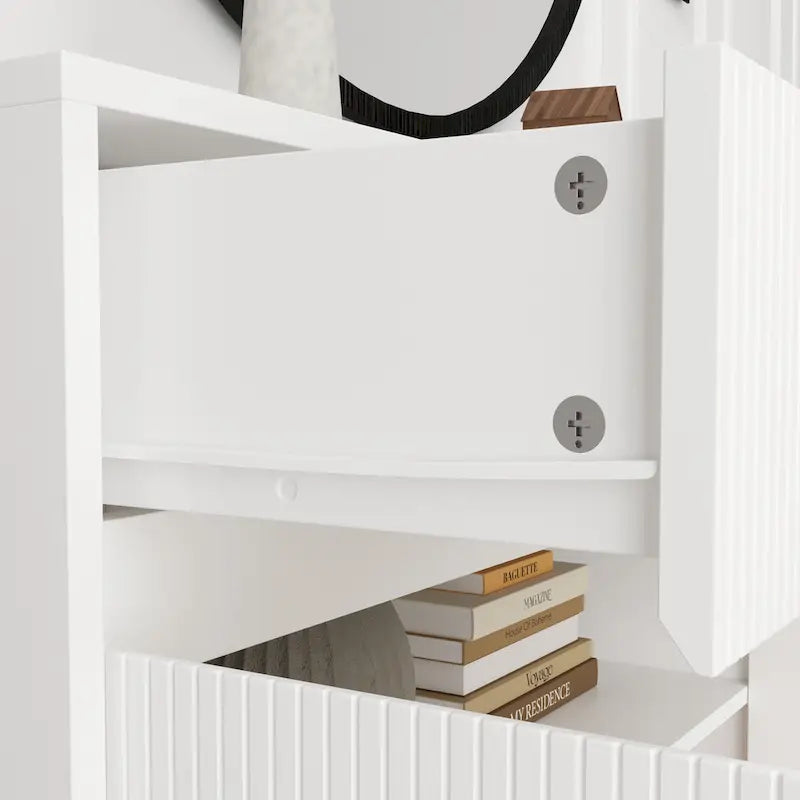 Buffet blanc – Meuble de rangement bas élégant de 160 cm
