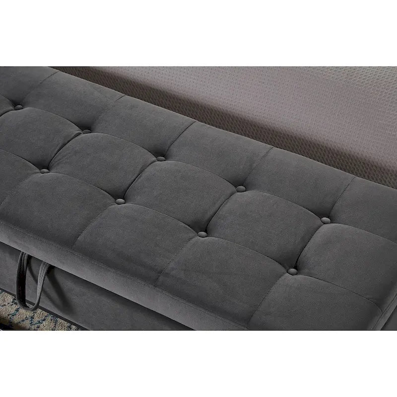 58,6 Banc de lit avec base en métal et rangement