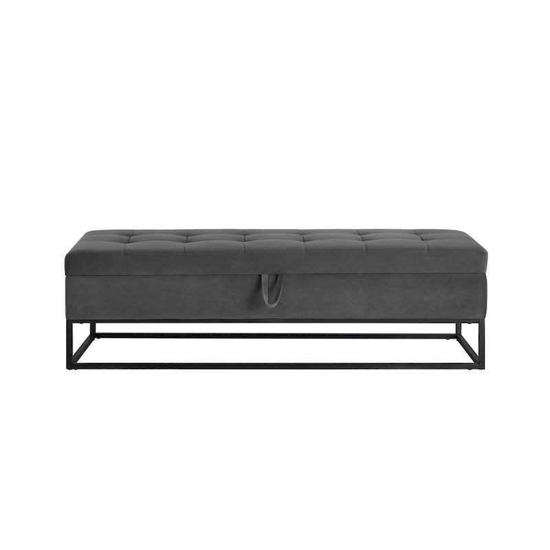 58,6 Banc de lit avec base en métal et rangement