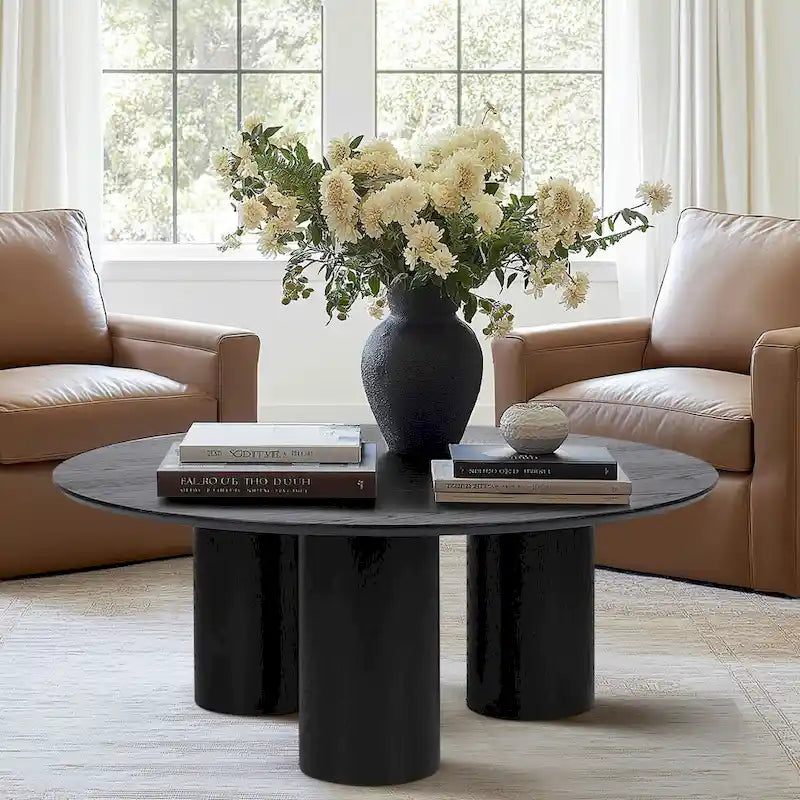 Table basse ronde sur pied 40