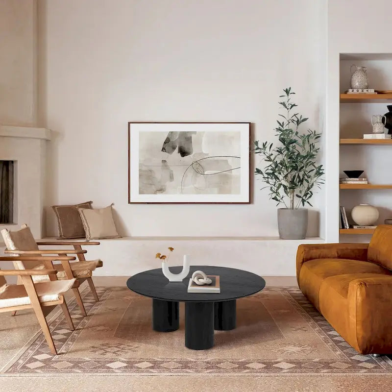 Table basse ronde sur pied 40