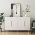 Meuble Buffet avec Rangement, Grand Buffet Cannelé avec Étagères Réglables, Commodes, Console Meuble d'Appoint