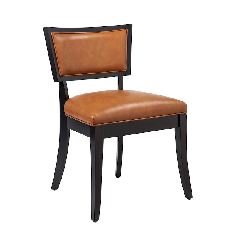 Chaises de salle à manger immaculées en cuir végane - Lot de 2