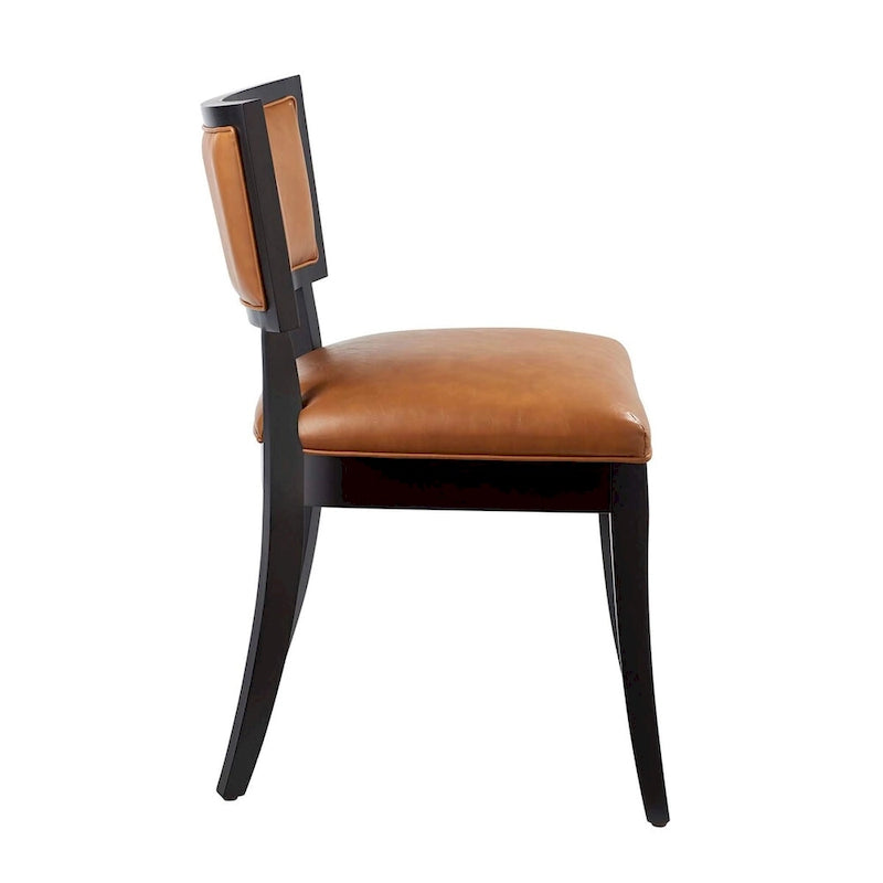 Chaises de salle à manger immaculées en cuir végane - Lot de 2