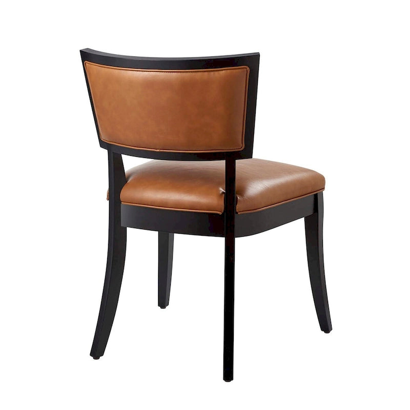 Chaises de salle à manger immaculées en cuir végane - Lot de 2