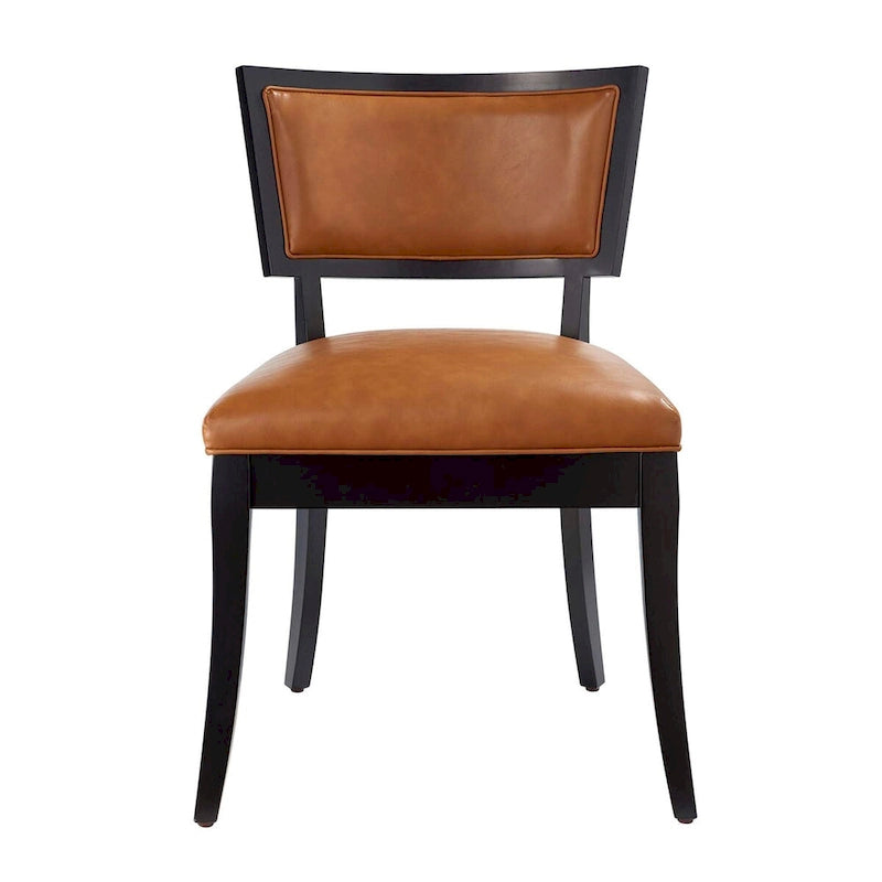 Chaises de salle à manger immaculées en cuir végane - Lot de 2